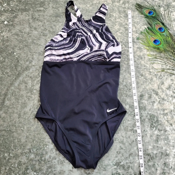 Nike One Piece Swimsuit Marble Design - Picture 8 of 9